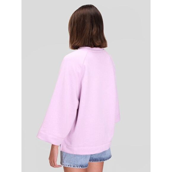 GANNI Isoli Oversized Raglan Sweatshirt in Orchid Blossom - Picture 7 of 12